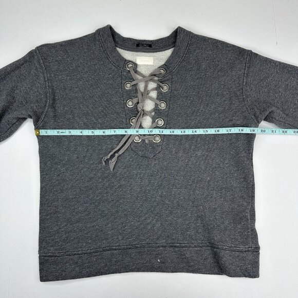 Mother Women's Charcoal Gray The Tie Up Easy Wash Activewear‎ Sweatshirt S/C39 - Picture 13 of 16